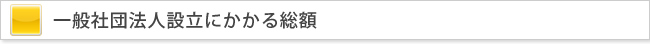 一般社団法人設立にかかる総額